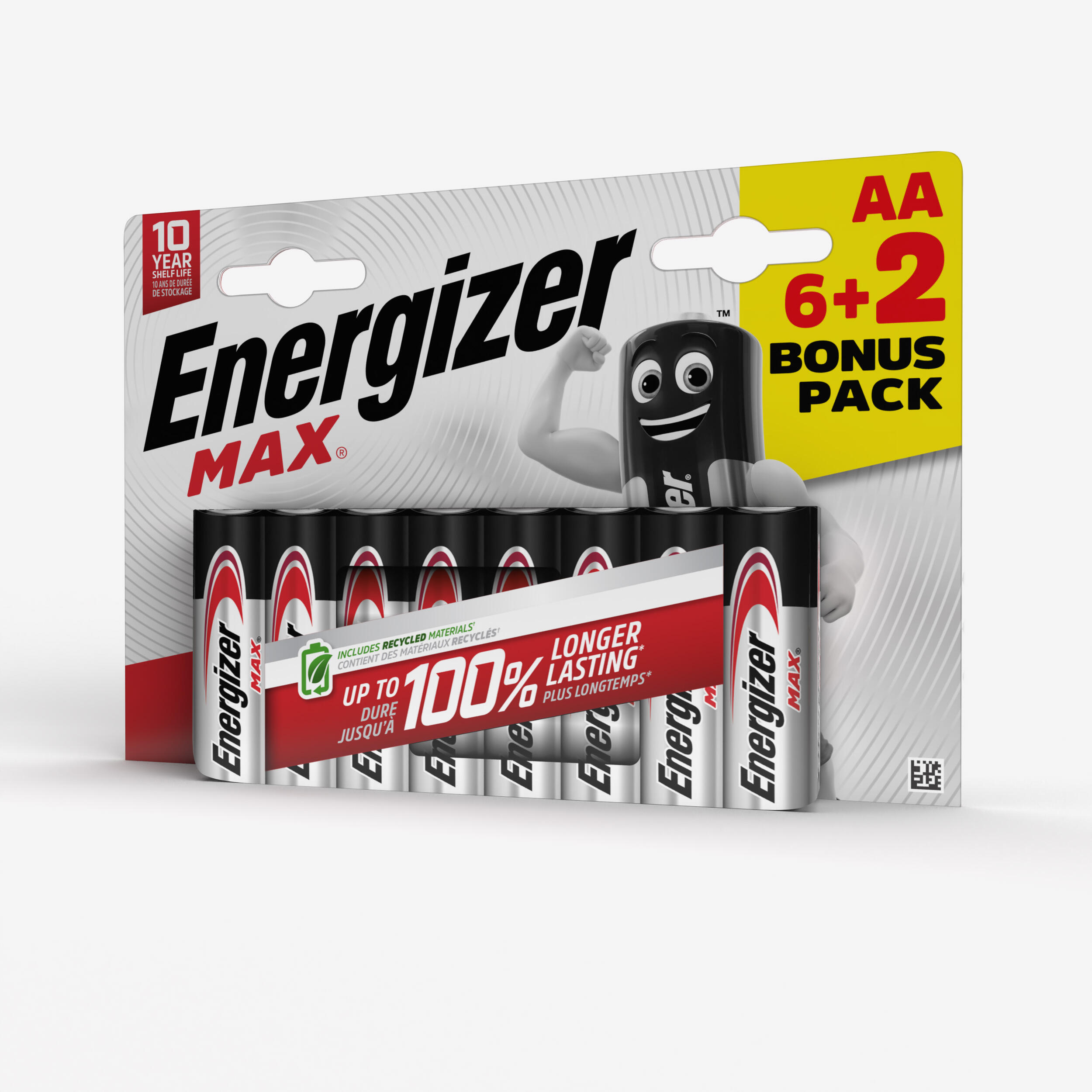 Energizer - Piles Alcalines Aa/lr06 Max, 6 + 2 Offertes - Pile - Accessoires Du Sportif - - Taille Unique - Decathlon