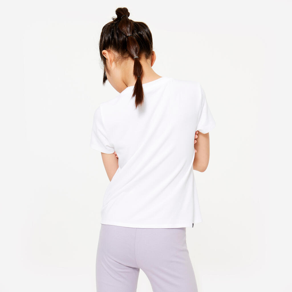 T-SHIRT FILLE COTON Blanc