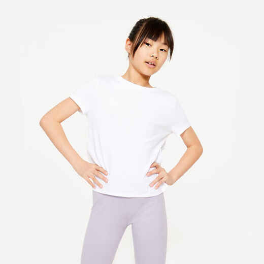 
      Girls' Cotton T-Shirt - White
  