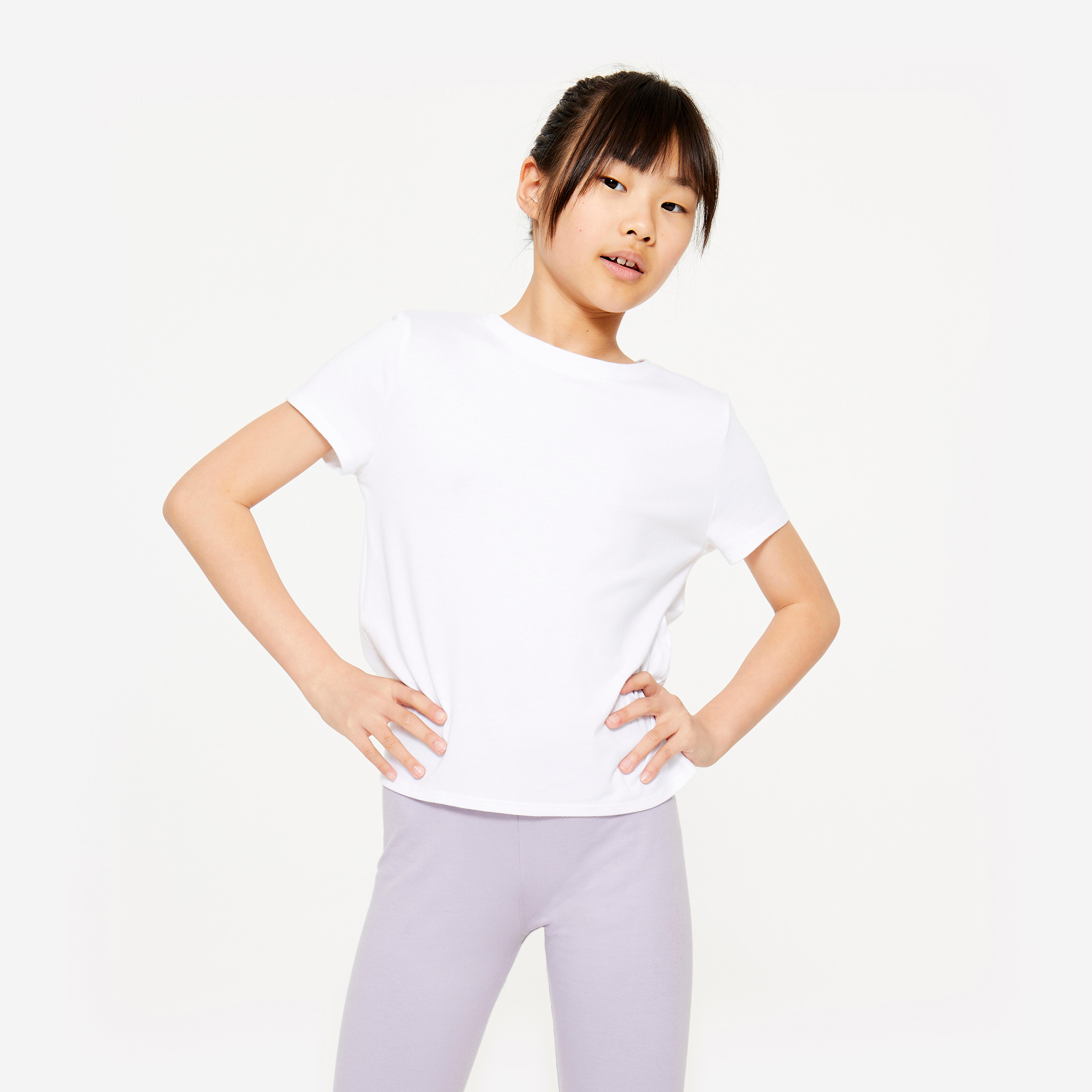 Domyos - T-shirt Fille Coton Blanc - T-shirt Manches Courtes - Education Sportive Enfant - Blanc - 8 À 10 Ans - Decathlon