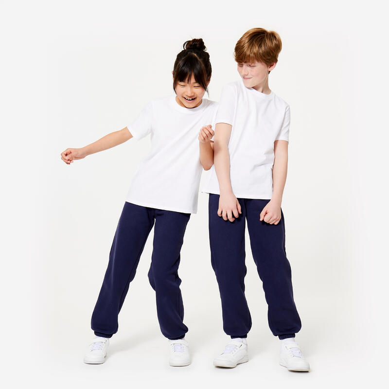 T-shirt bambino ginnastica ESSENTIALS regular fit 100% cotone bianca