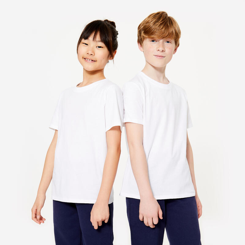 T-Shirt de Educação Física em Algodão Unissexo Essential Branco
