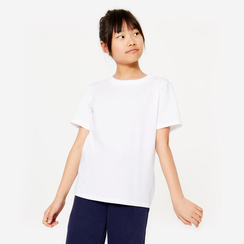 T-Shirt em Algodão de Educação Física Criança Essential Branco