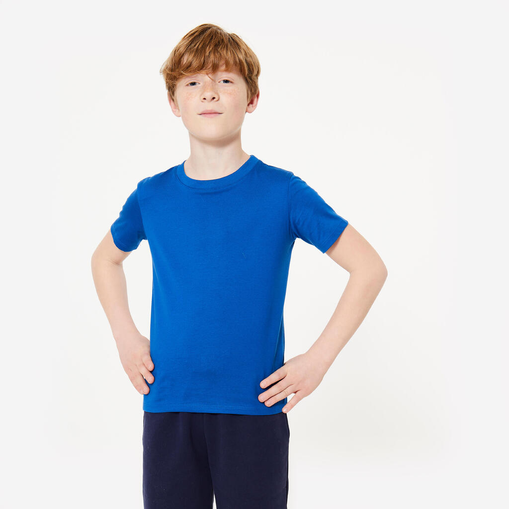 T-shirt coton enfant mixte - bleu