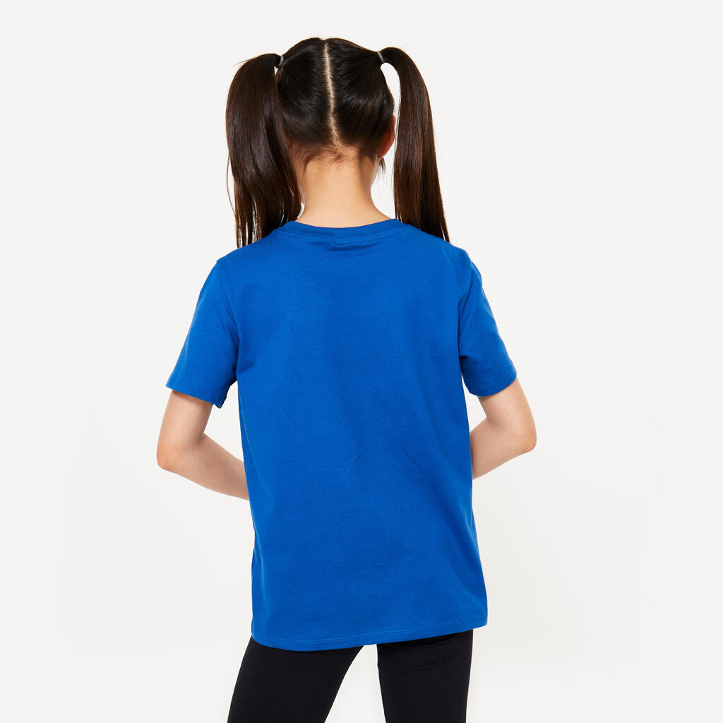 T-shirt coton enfant mixte - bleu