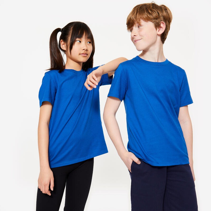 T-shirt pour enfants en coton unisexe uni