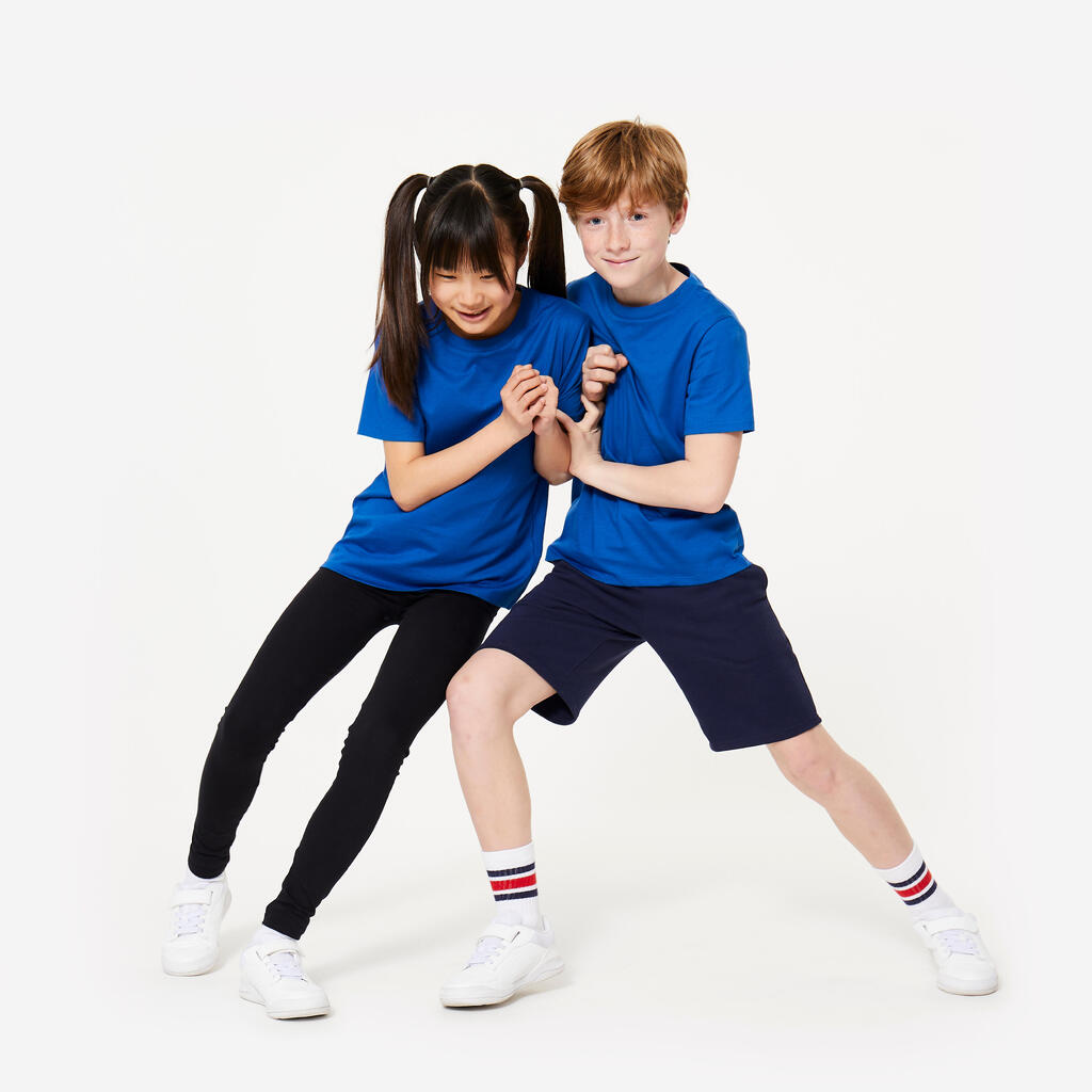 T-shirt multisport coton enfant mixte, Violet