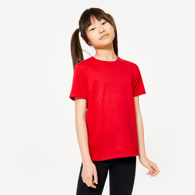 Tricou bumbac Educație fizică Essentiel Roșu Copii 