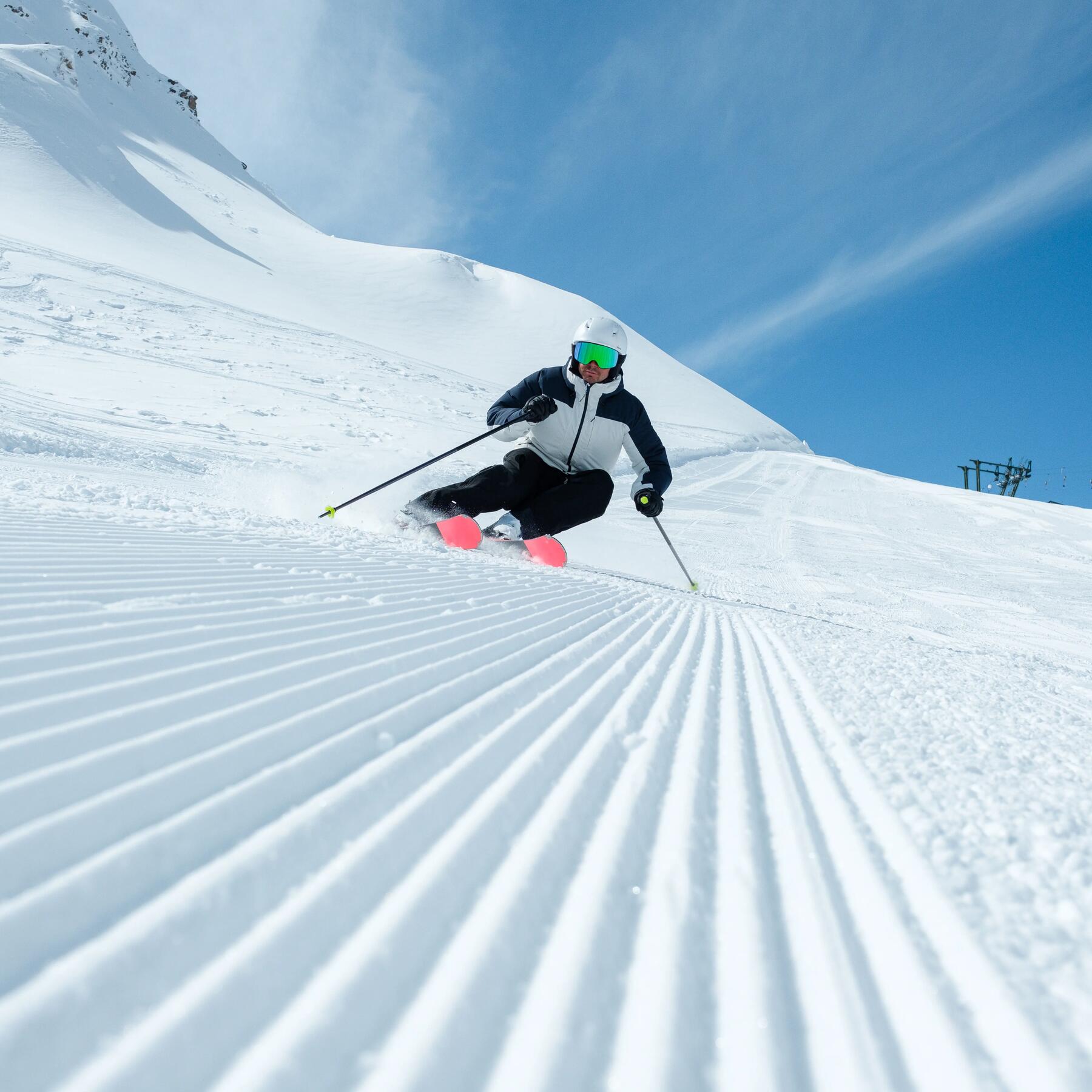 Ski alpin decathlon montagne neige damée beau temps 