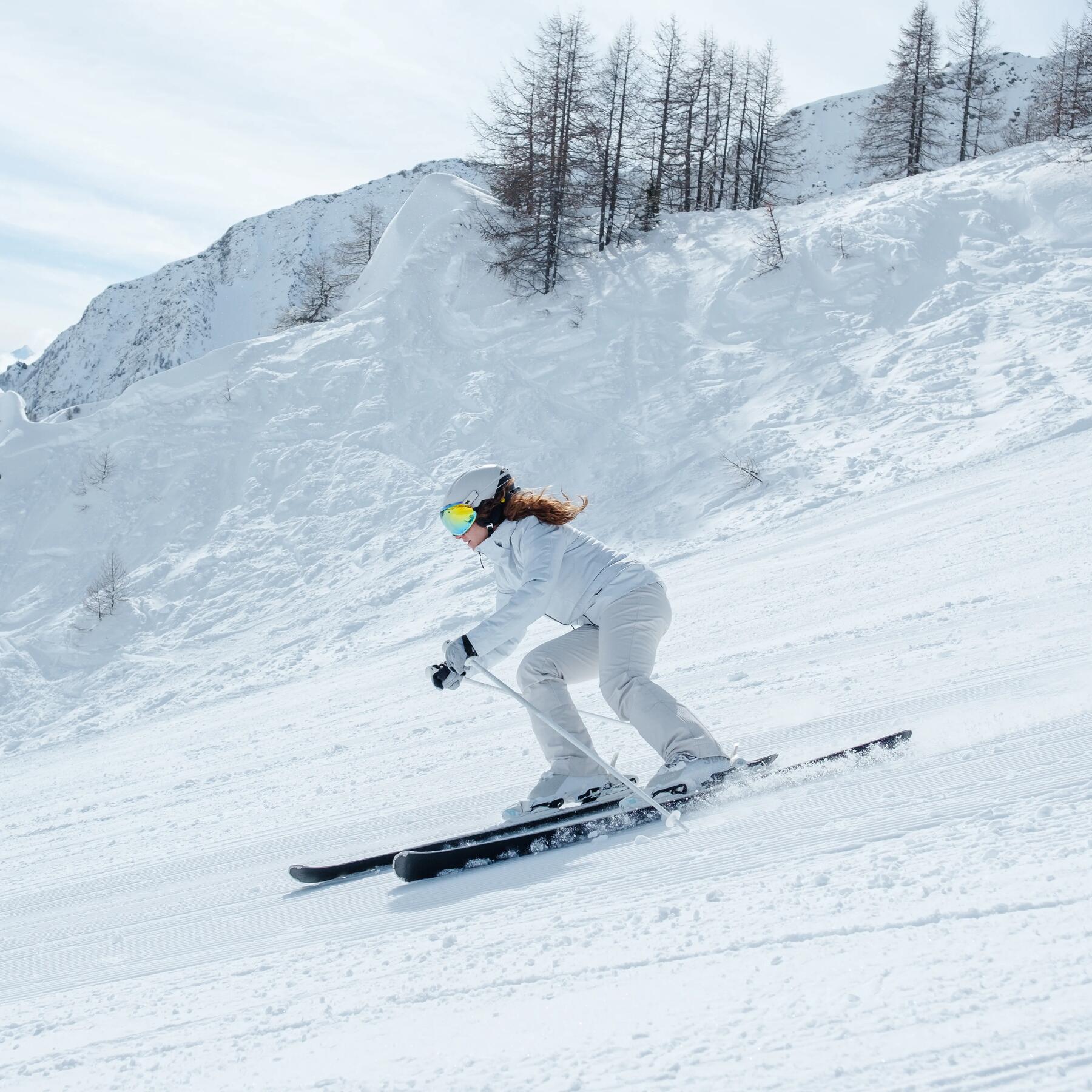 femme tenue de ski blanc neige decathlon