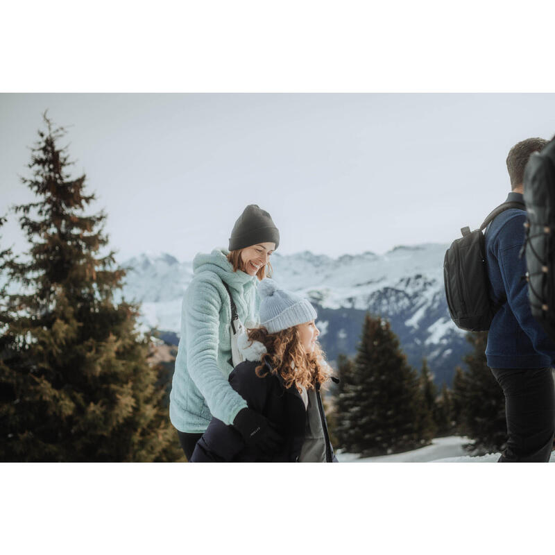 Kadın Sıcak Tutan Outdoor Polar Kışlık Mont/Kar Montu - Yeşil - SH500