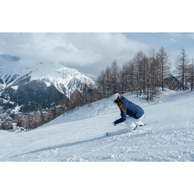 Pantalon călduros și confortabil schi și snowboard 100 Albastru Damă