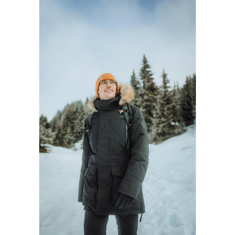 Waterdichte wandelparka voor heren -20°C NH900 zwart