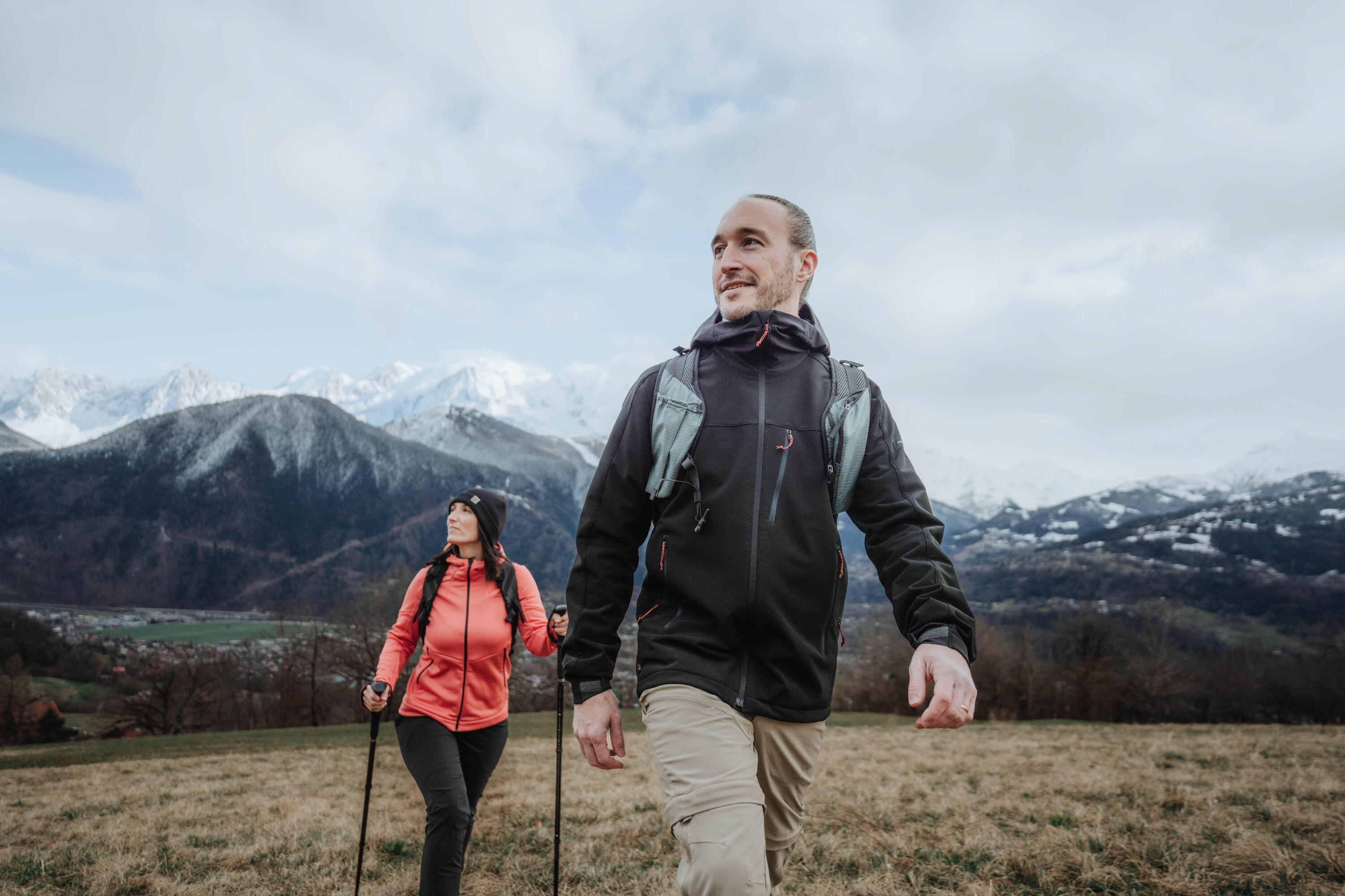 Veste de trek coupe-vent softshell homme, MT500 noir 11/11