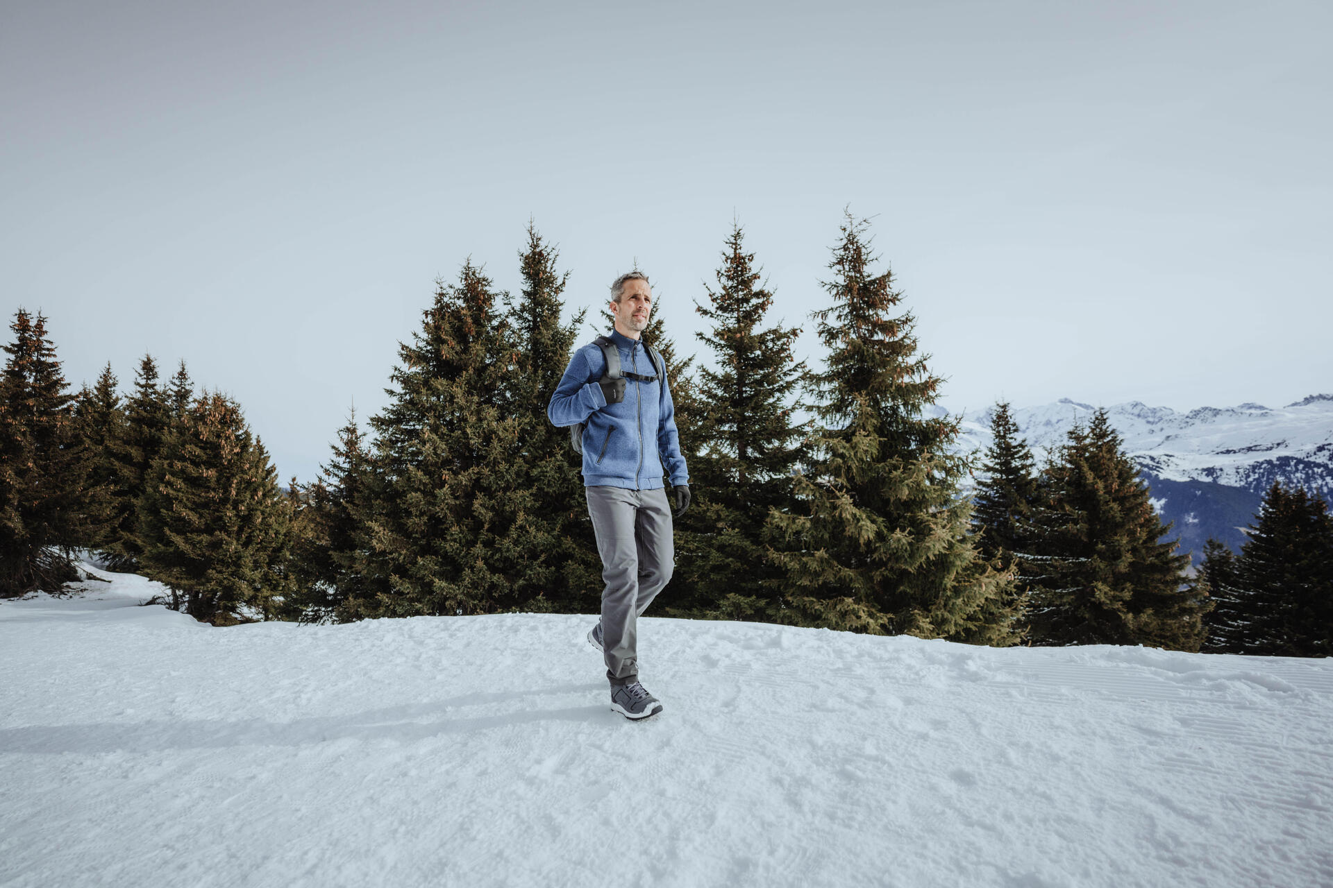 Fleecejacke Herren warm Winterwandern - SH100 