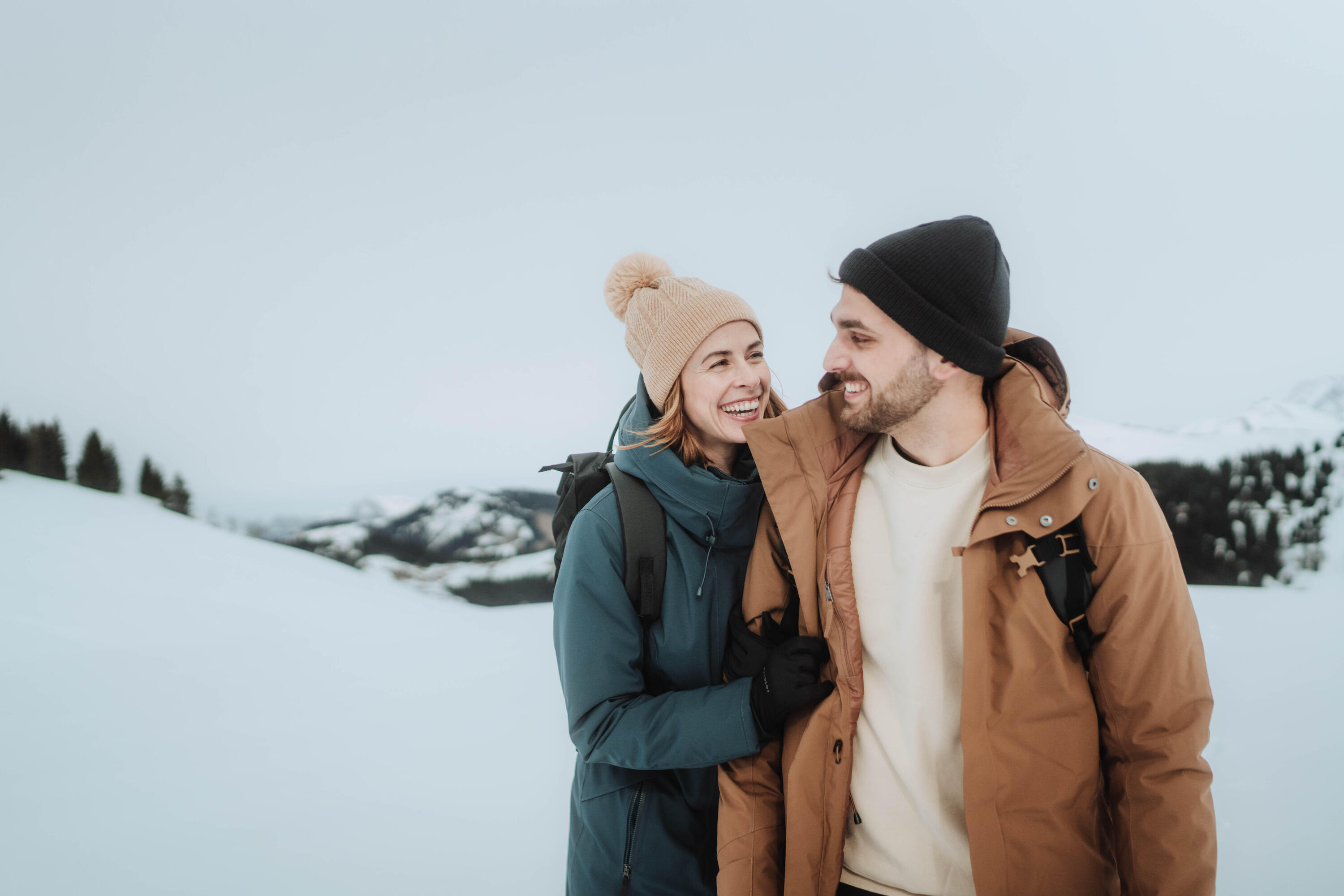 Wanderparka -10°C wasserdicht Herren, NH500 braun 20/21