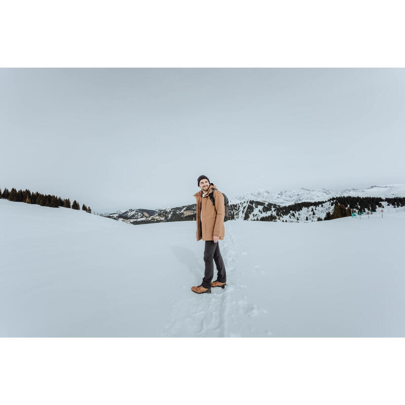 Erkek Su Geçirmez Outdoor Parka/Kışlık Mont - Kahverengi - SH500 -10 °C