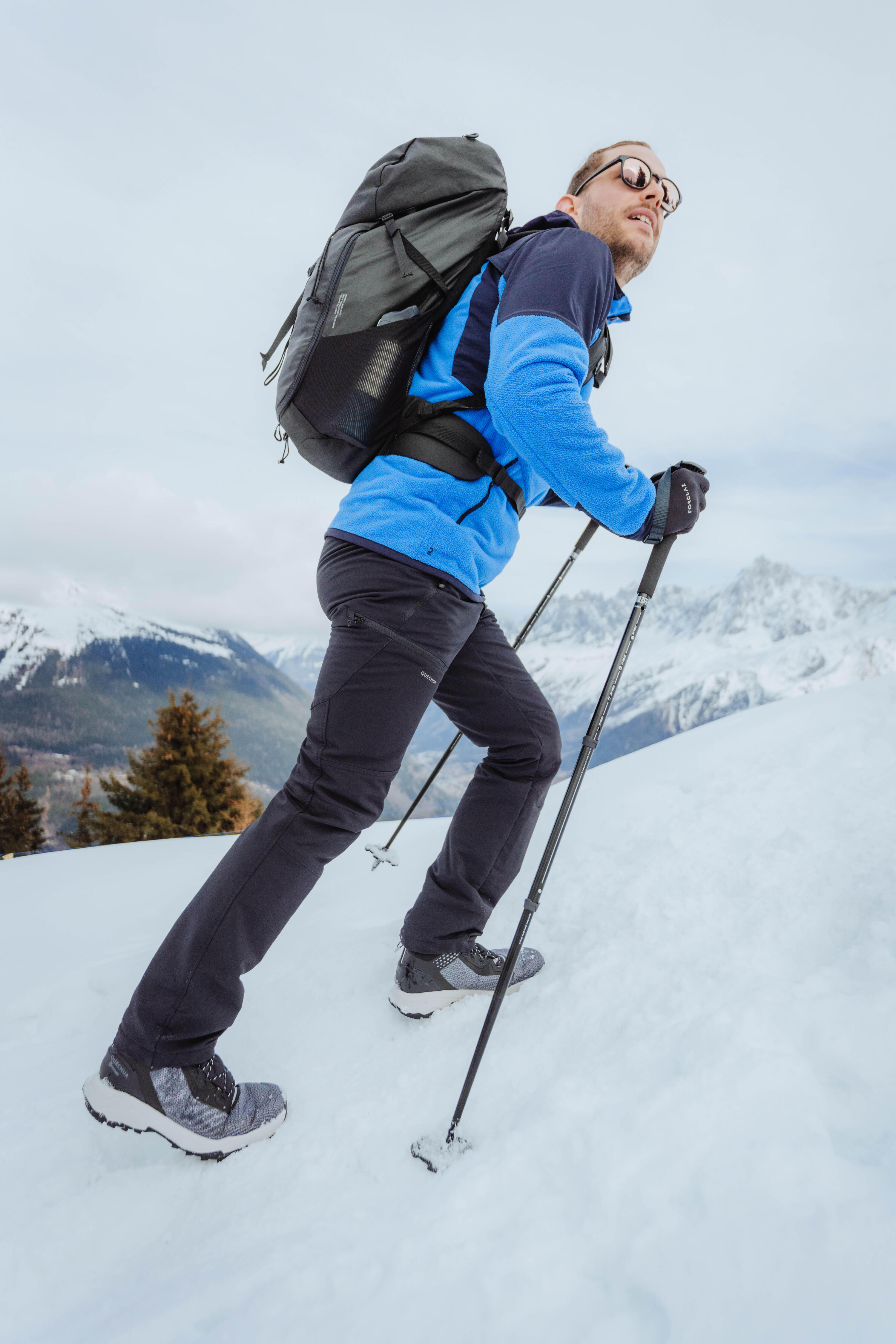 Warme und wasserdichte Wanderschuhe für Herren, MH900 Schwarz 8/10