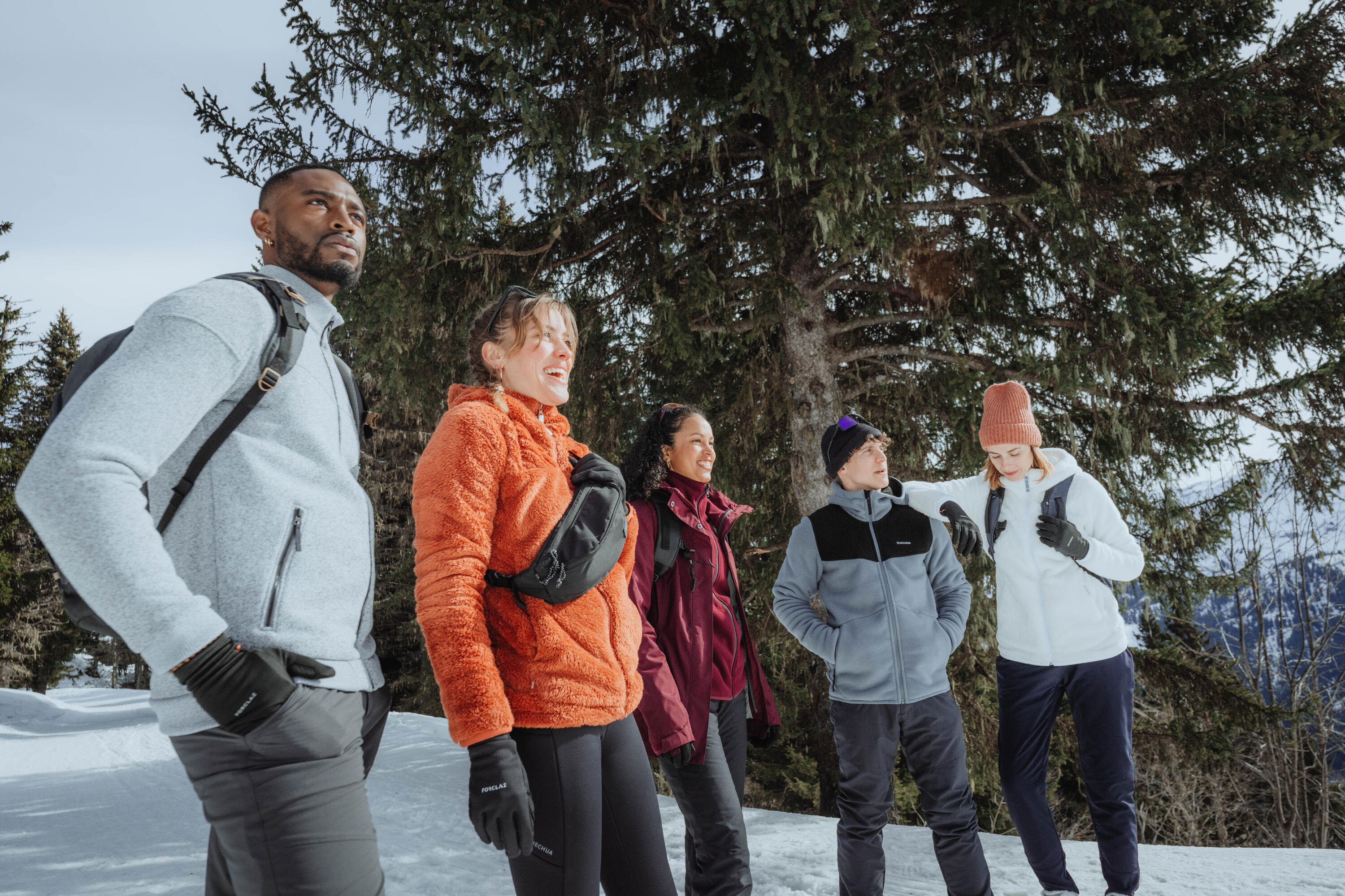 Polaire chaude de randonnée homme, NH100 gris 6/8