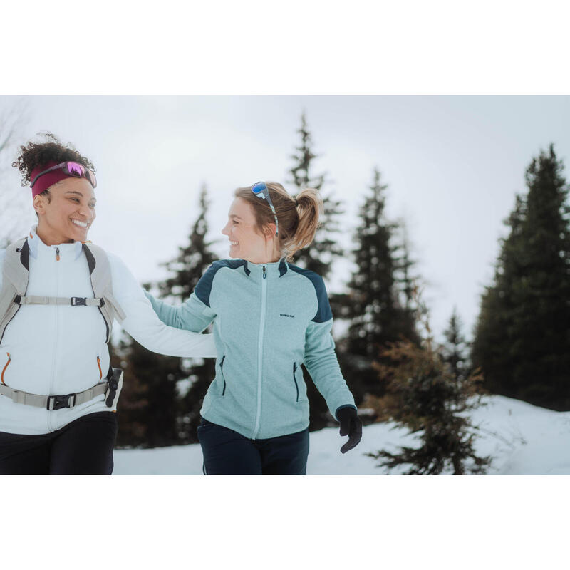 Kadın Sıcak Tutan Outdoor Polar Mont - Yeşil - MH500 Mountain