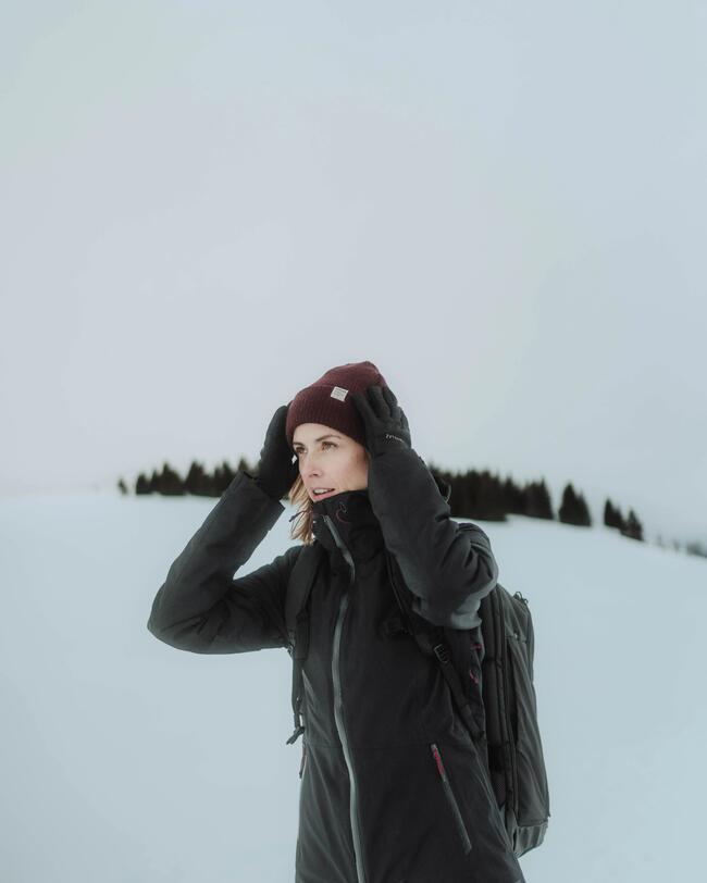 Women's Travel Trekking Waterproof 3-in-1 Jacket Travel 500 -8°C