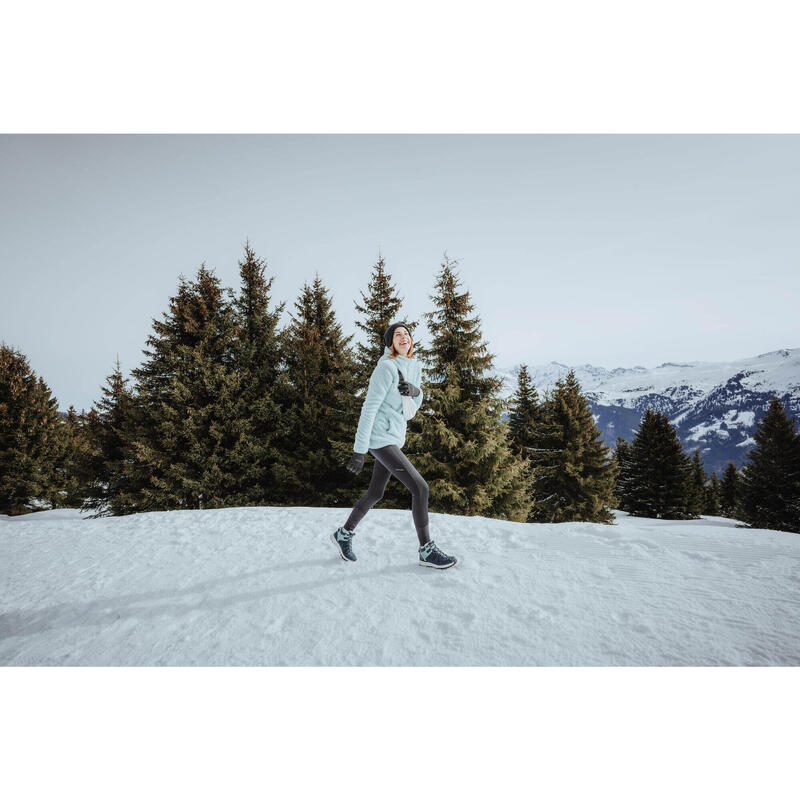 Polar Călduros Drumeție NH500 Turcoaz Damă