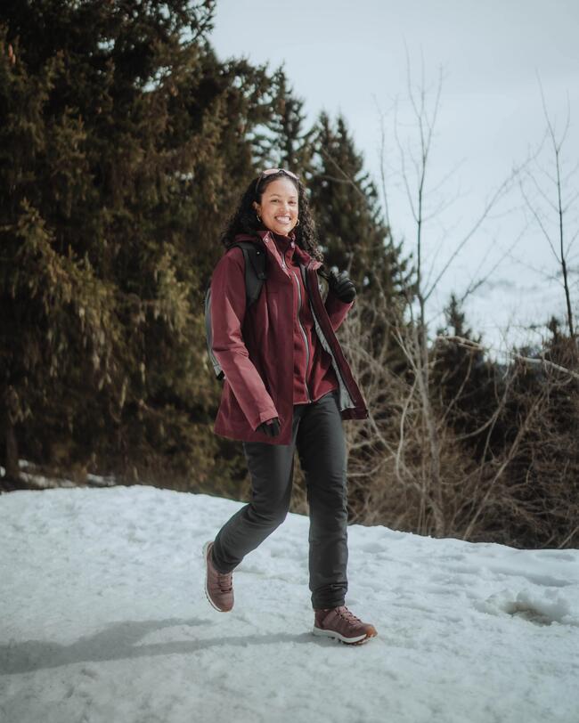 TRAVEL 100 3in1 JACKET W BURGUNDY