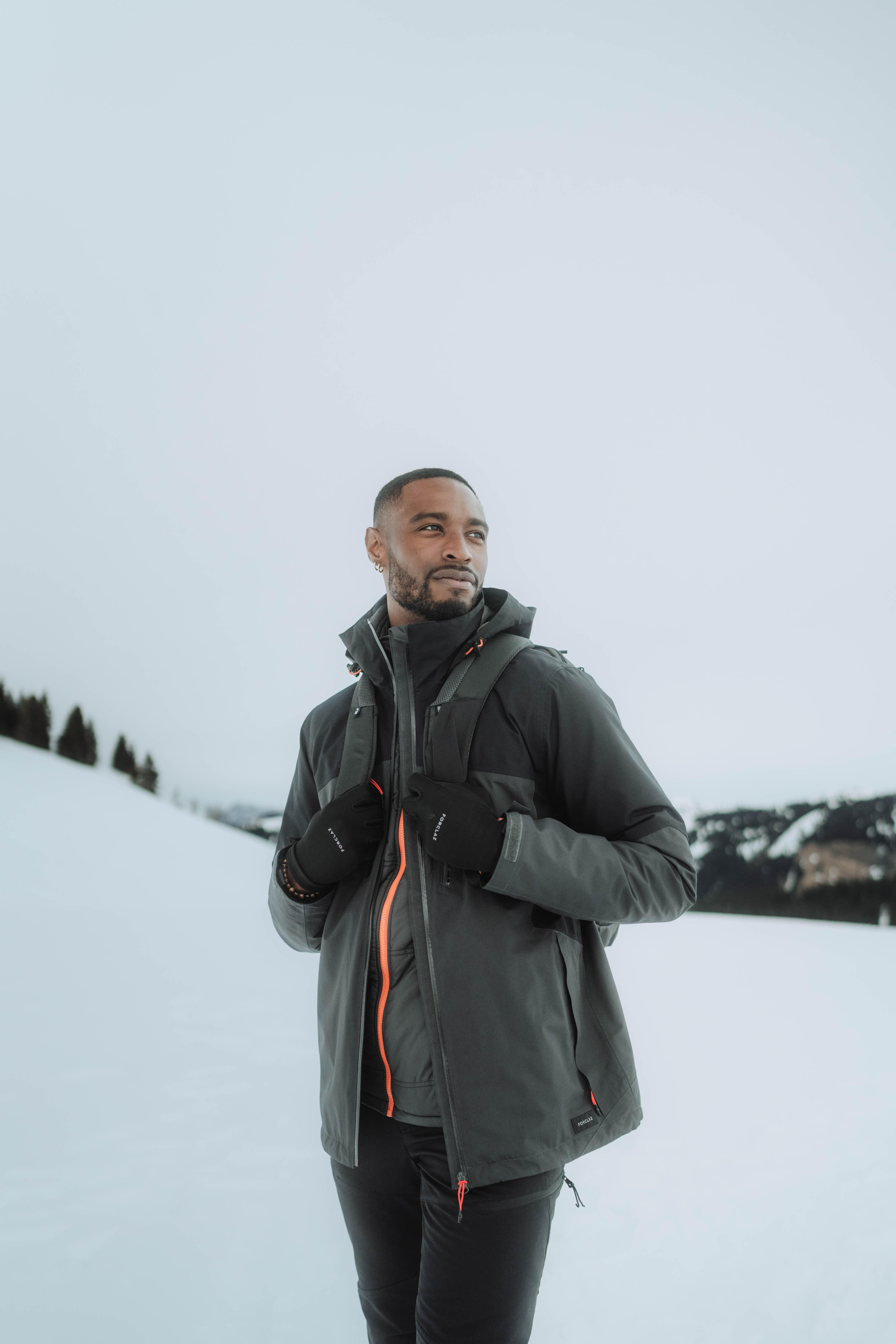 10°C Men's 3-in-1 Padded Snow Hiking Jacket - NH500 - Black