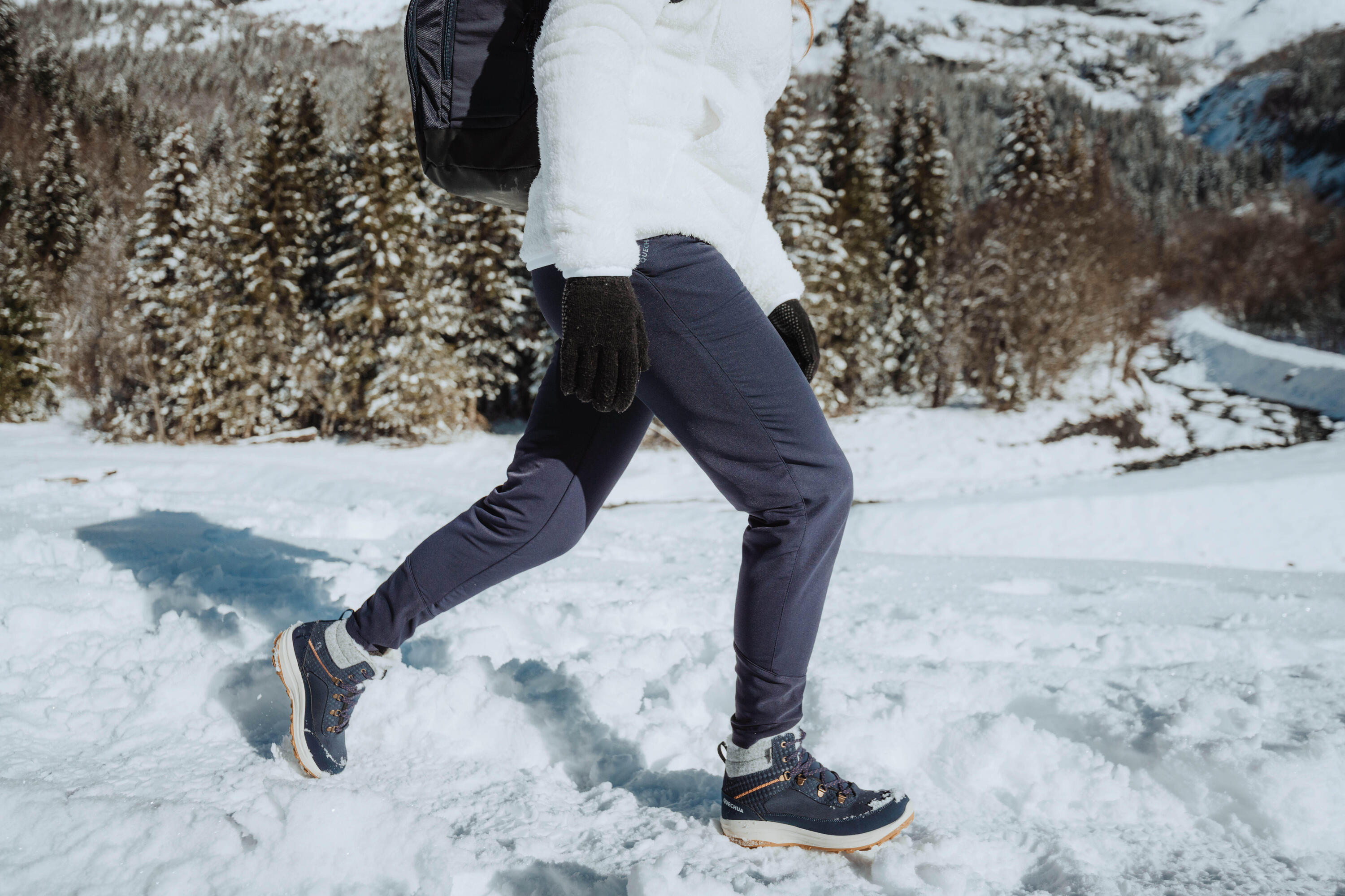 Women’s Warm and Water-Repellent Hiking Pants, NH 500 8/9