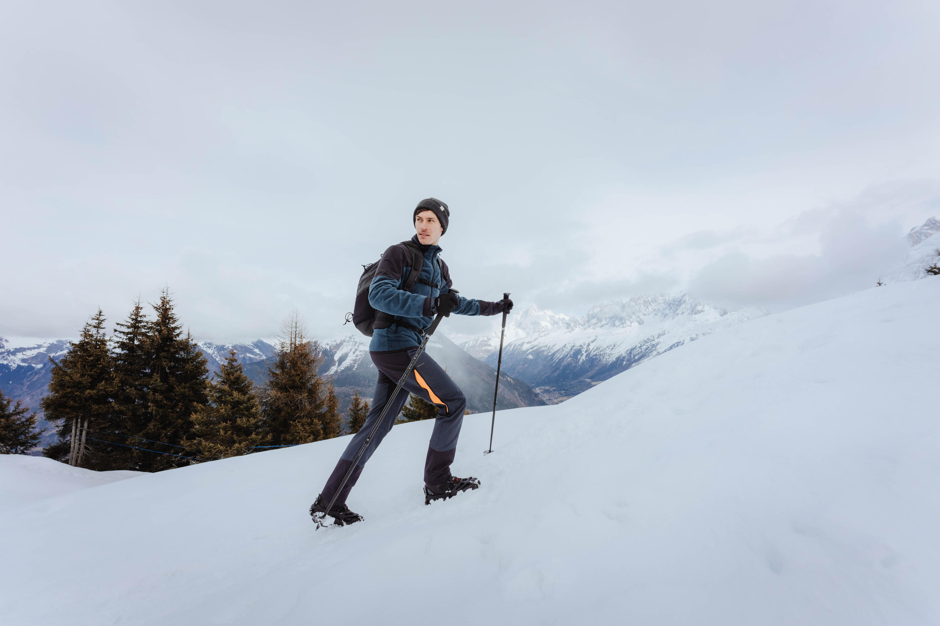 Warme, wasserabweisende Wanderhose Herren SH500 Ventil Grau 8/9