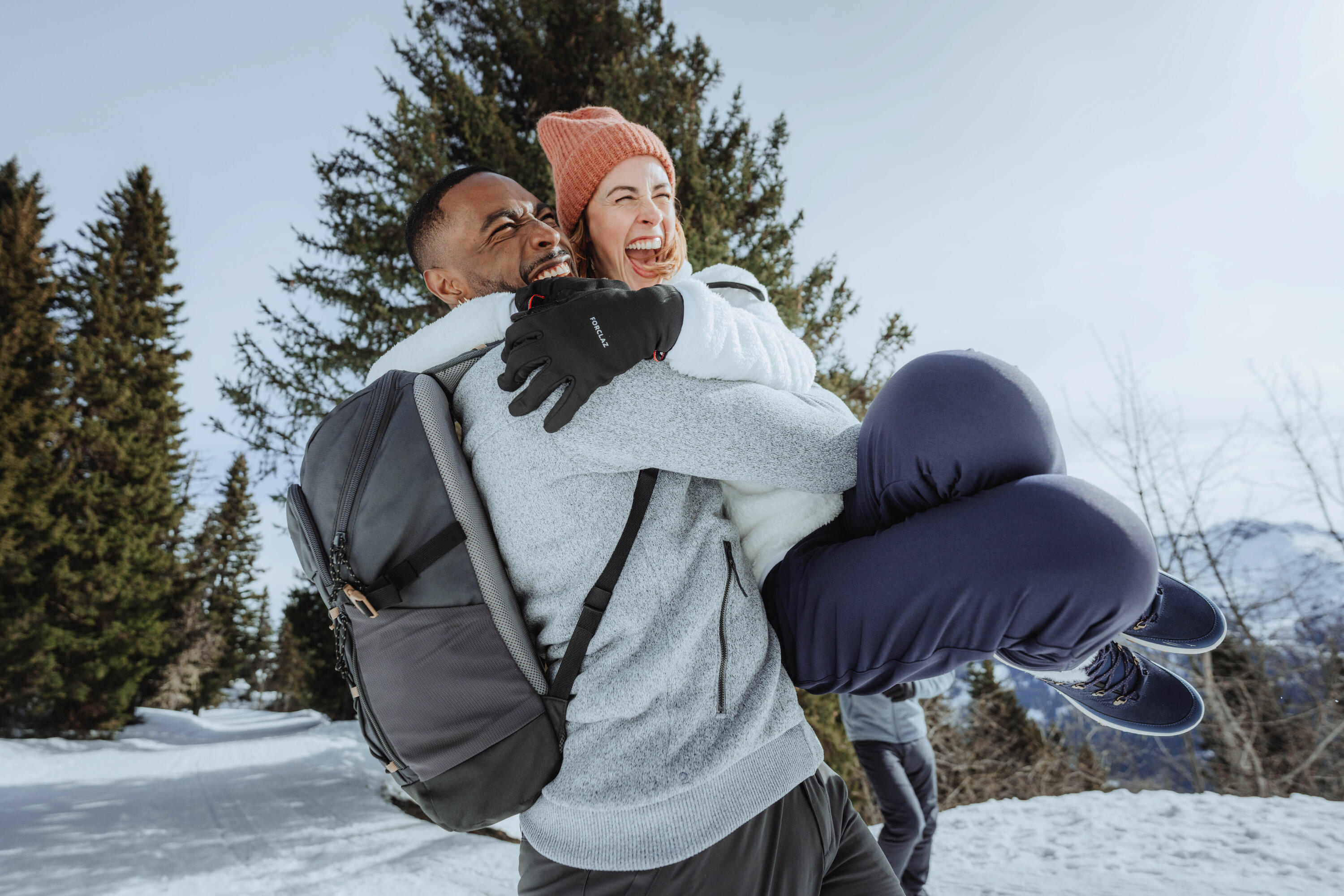 Calçado de caminhada na neve quente e impermeável mulher, NH900 couro azul 10/11