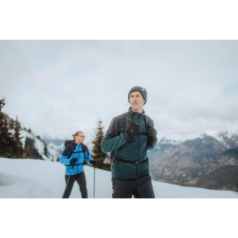 Erkek Sıcak Tutan Outdoor Polar Mont - Yeşil - MH500 Mountain