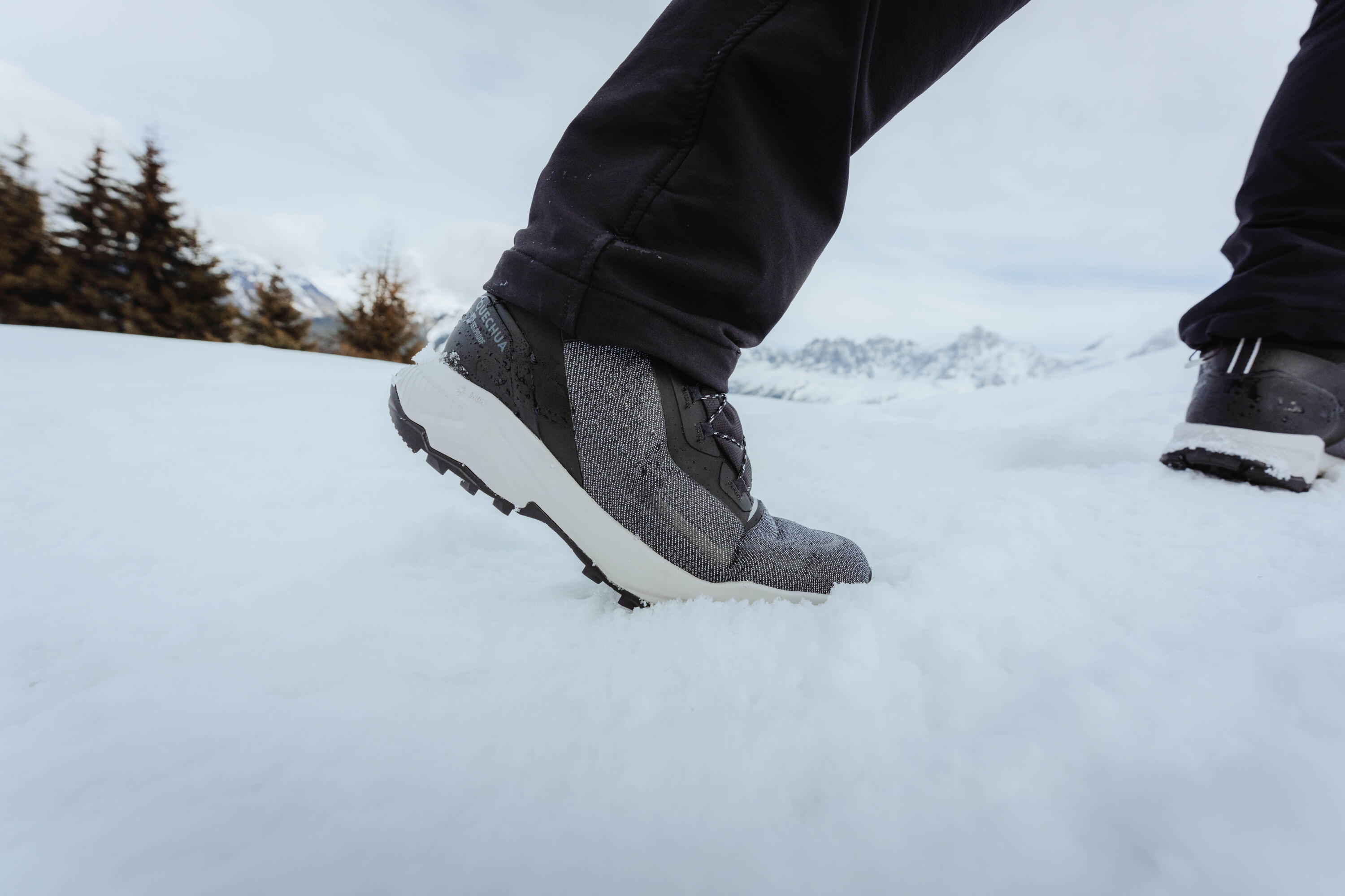 Warme und wasserdichte Wanderschuhe für Herren, MH900 Schwarz 9/10