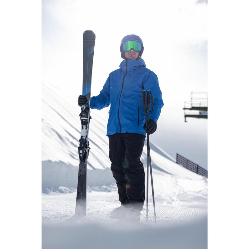 Geacă de schi și snowboard călduroasă și impermeabilă JKT 500 Albastru bărbați