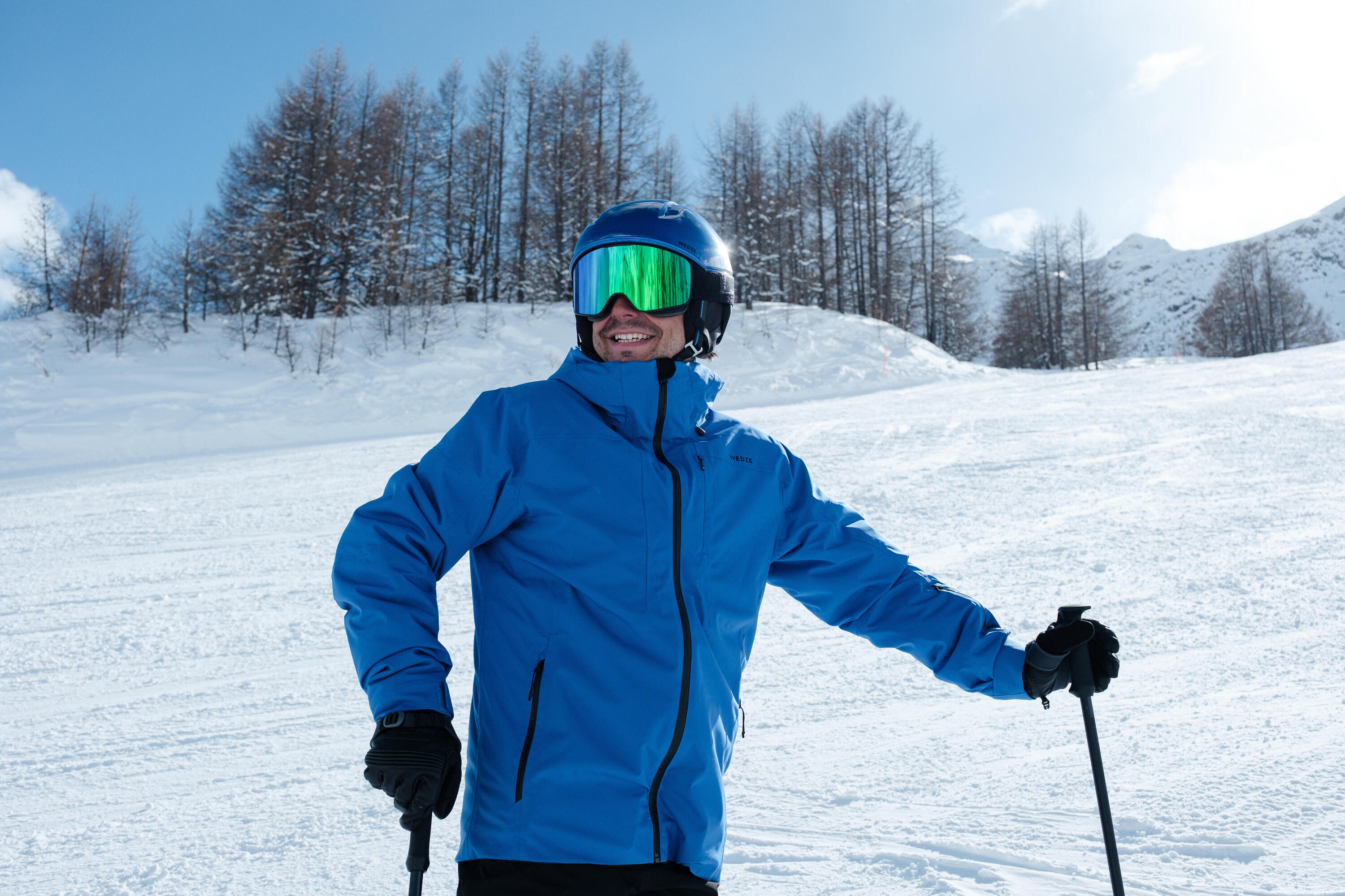 Giacca sci uomo 500 azzurra 10/13