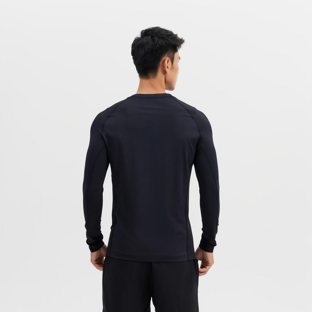 T-Shirt Manches Longues d'Entraînement pour Homme - Noir Fumé