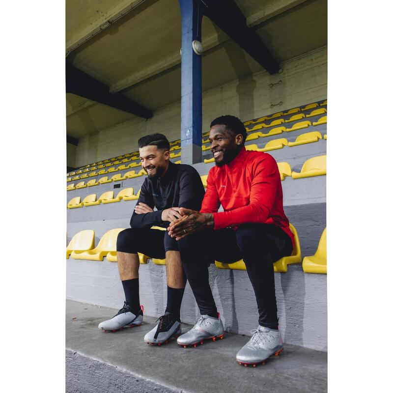 Bluză cu fermoar scurt Fotbal CLR Roșu Adulți 