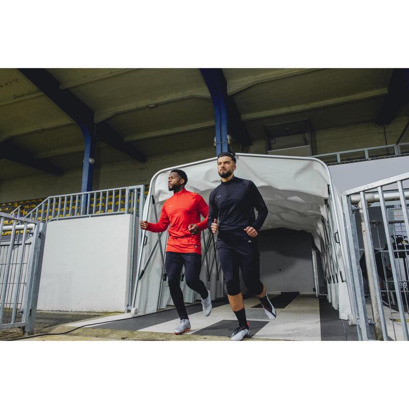Bluză cu fermoar scurt Fotbal CLR Roșu Adulți 