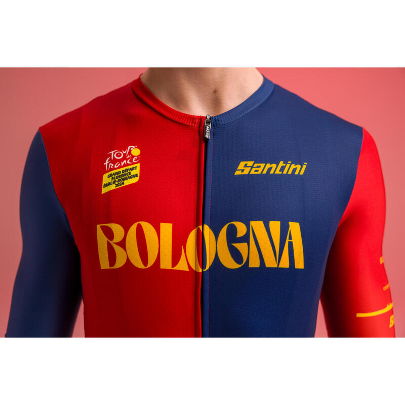 Maglia ciclismo Santini Tappa Bologna Ufficiale Tour de France 2024 Grand Depart