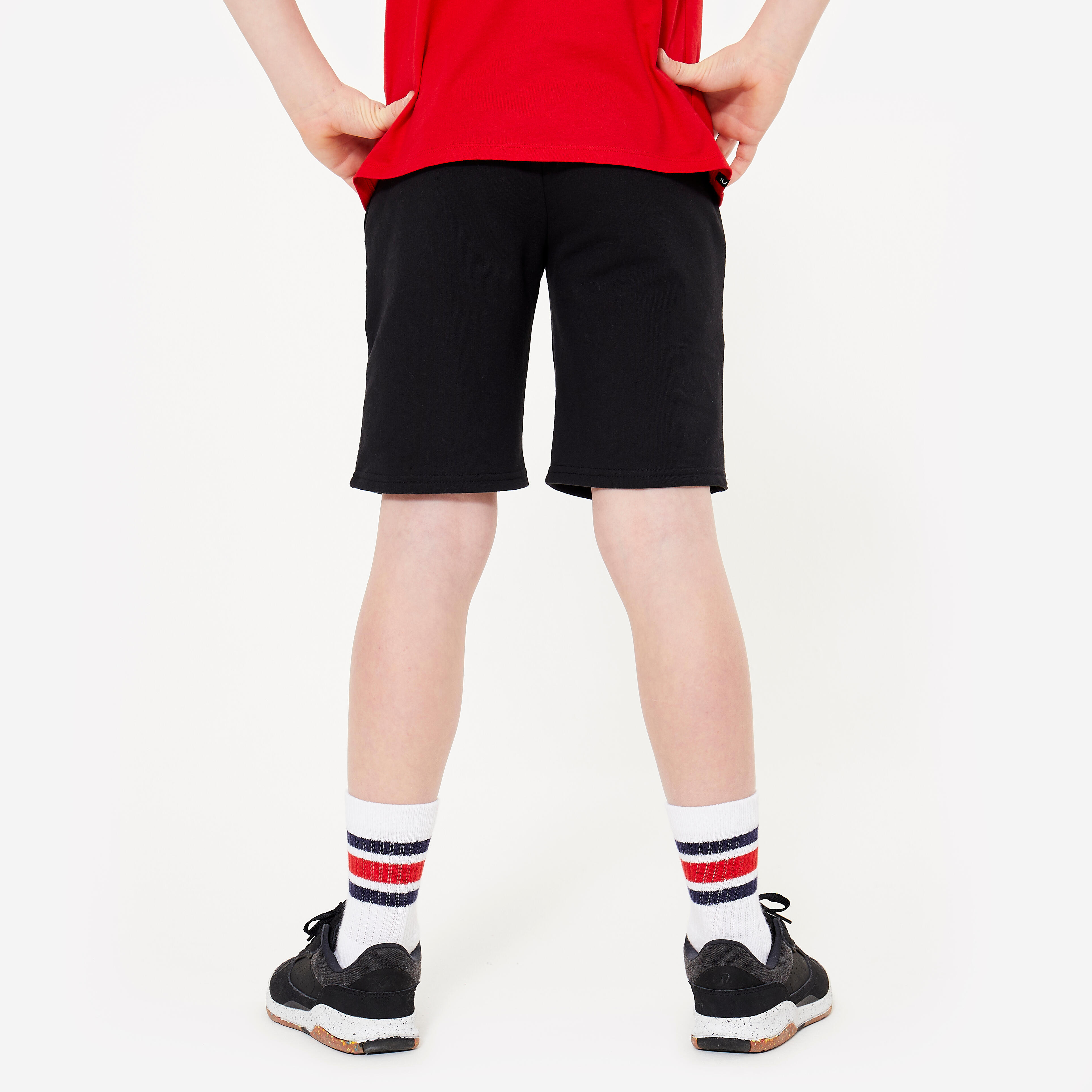 Kid's Unisex Multisport Cotton Shorts 500 - Black