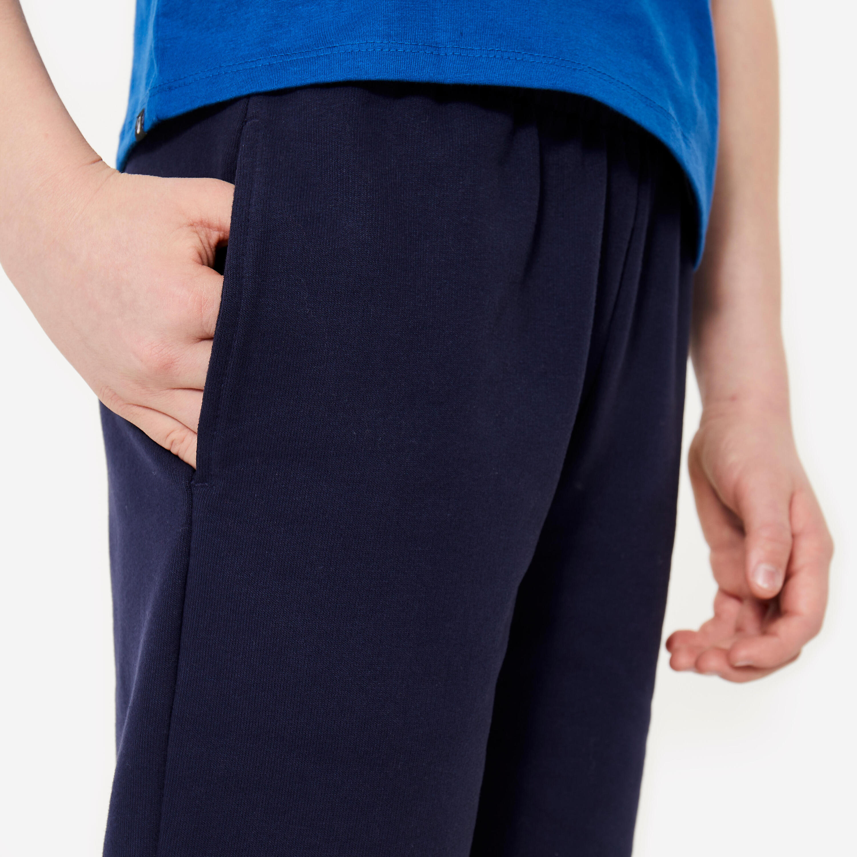 Multisport kindershort katoen marineblauw 5/6