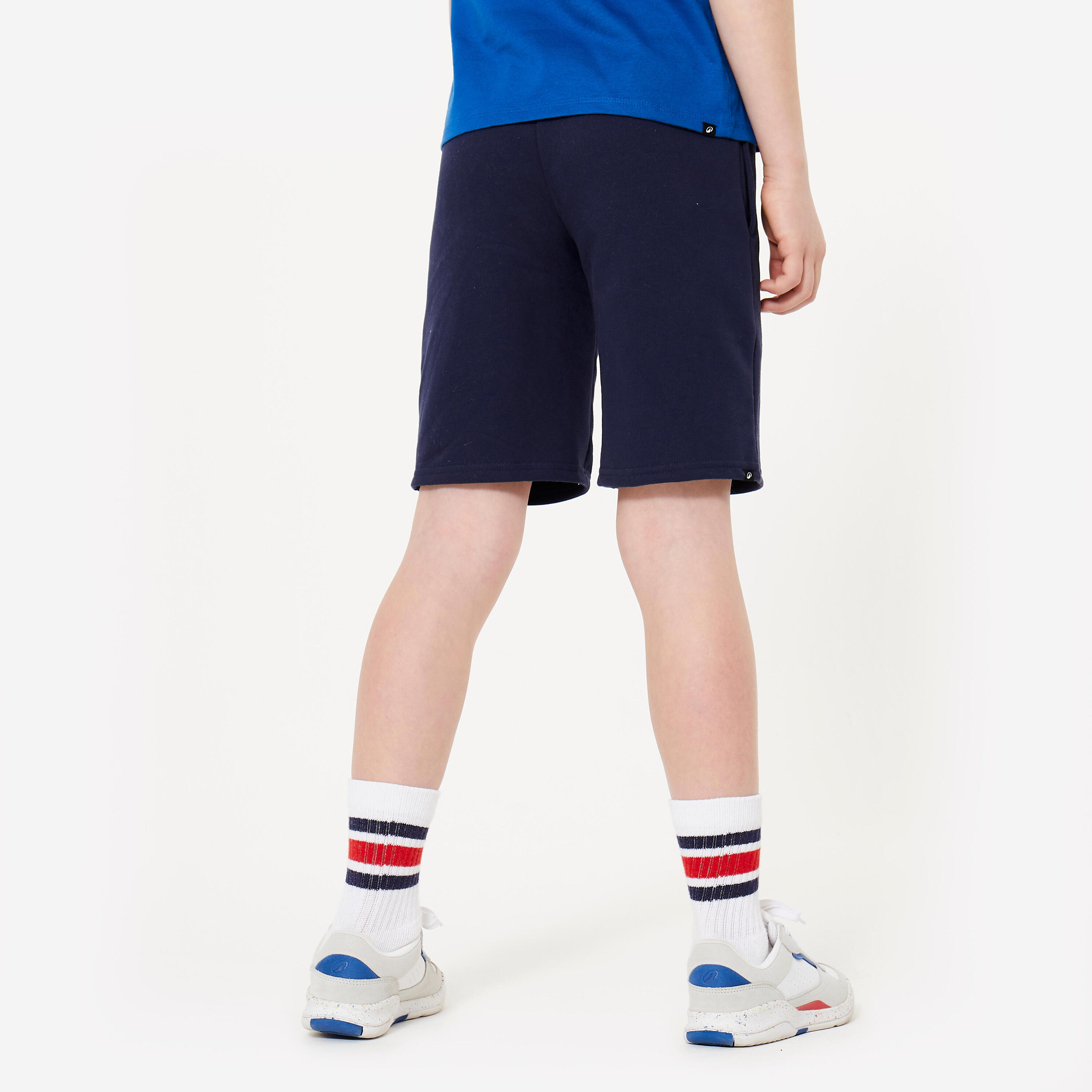 Multisport kindershort katoen marineblauw 4/6