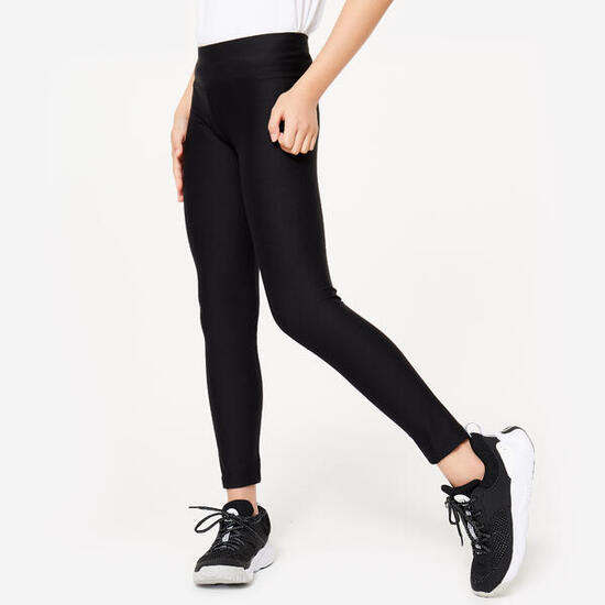 Legging taille haute et respirant fille, noir