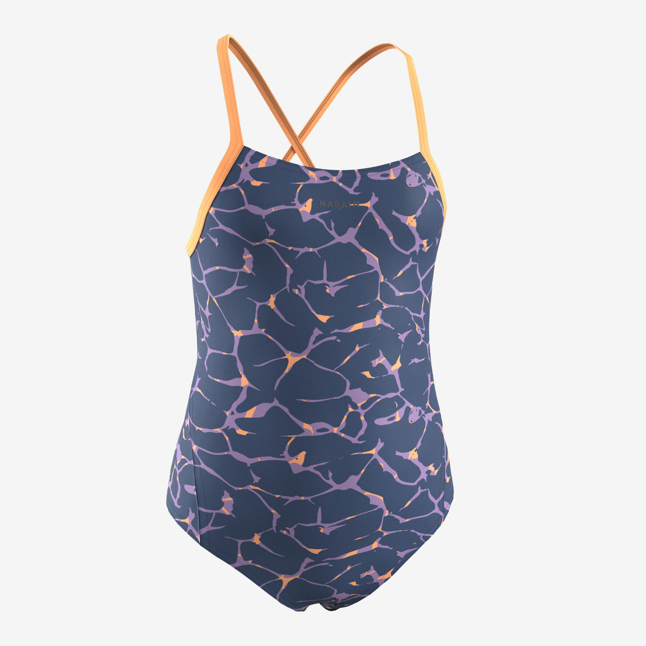Nabaiji - Maillot De Bain De Natation 1 Piece Fille All Lavo Bleu - Maillot De Bain 1 Pièce - Natation - - 6 À 8 Ans - Decathlon