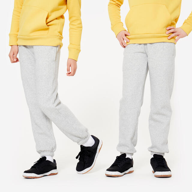 DOMYOS PANTALÓN DEPORTIVO NIÑOS GRIS MIXTO CÁLIDO