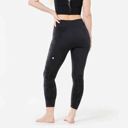 7/8 Seamless Dynamic Yoga Leggings - Black