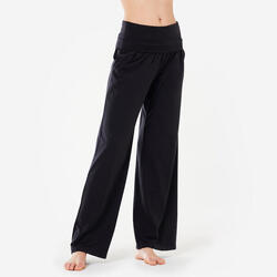 Pantalón Yoga Mujer Negro Ancho Ultrasuave