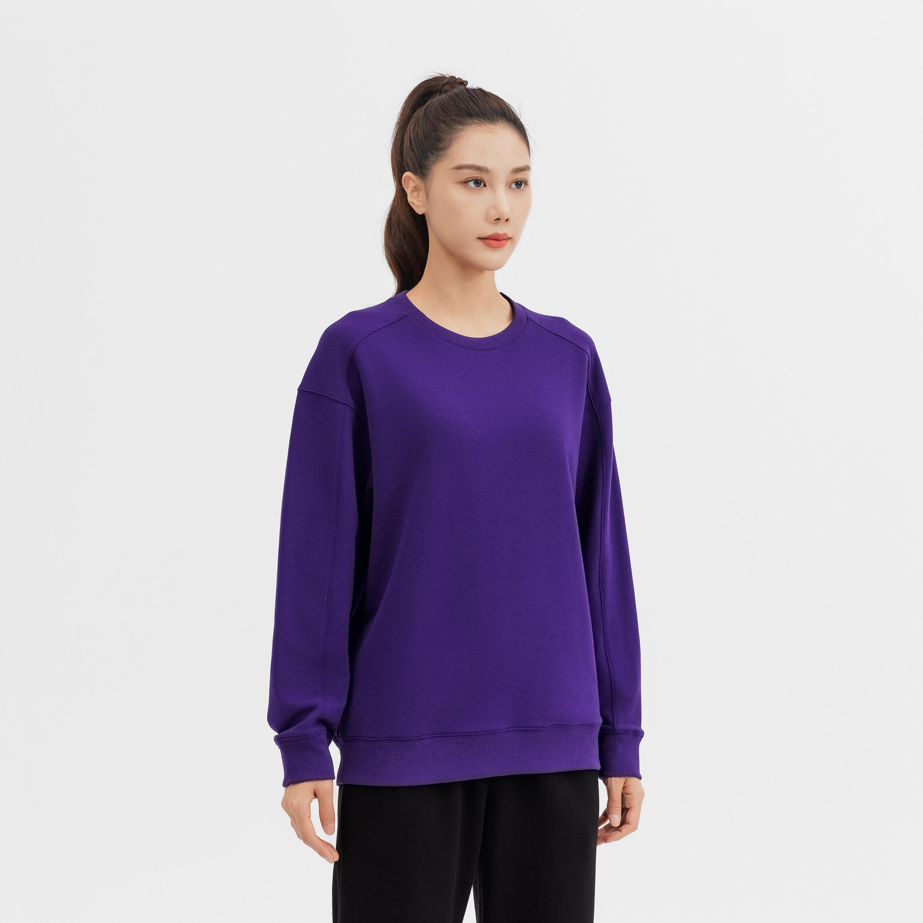 Women's Oversize Sweatshirt - Deep Purple Women's Oversize Sweatshirt - Deep Purple