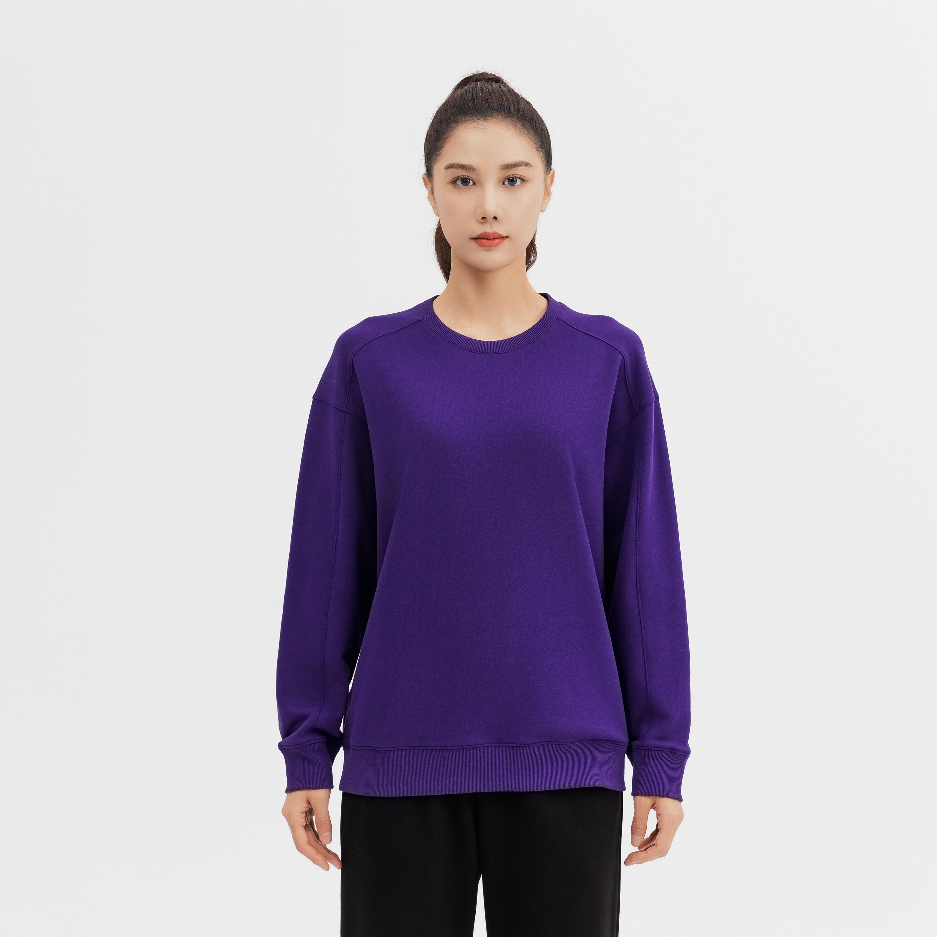 Women s Oversize Sweatshirt Deep Purple