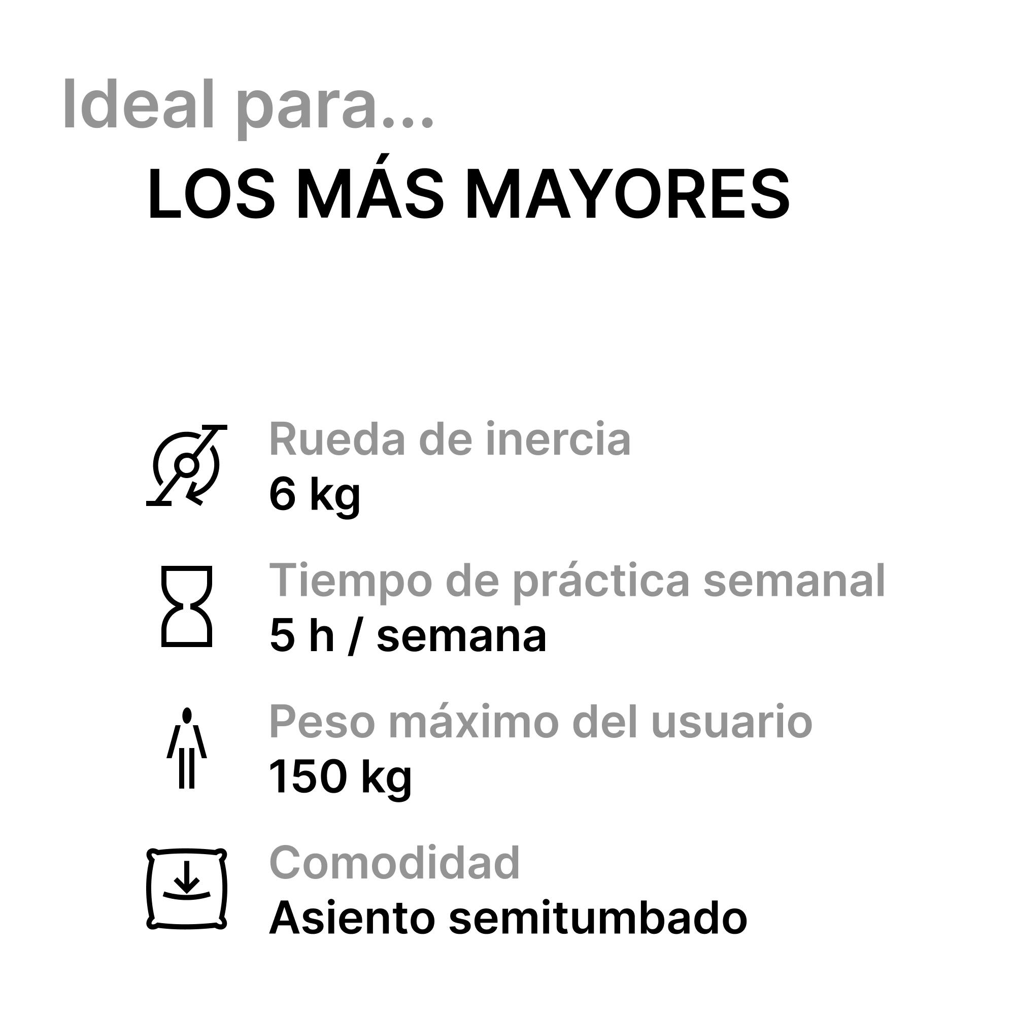 Bicicleta Estática Domyos EB Seat Conectada Posición Semitumbada 2/16